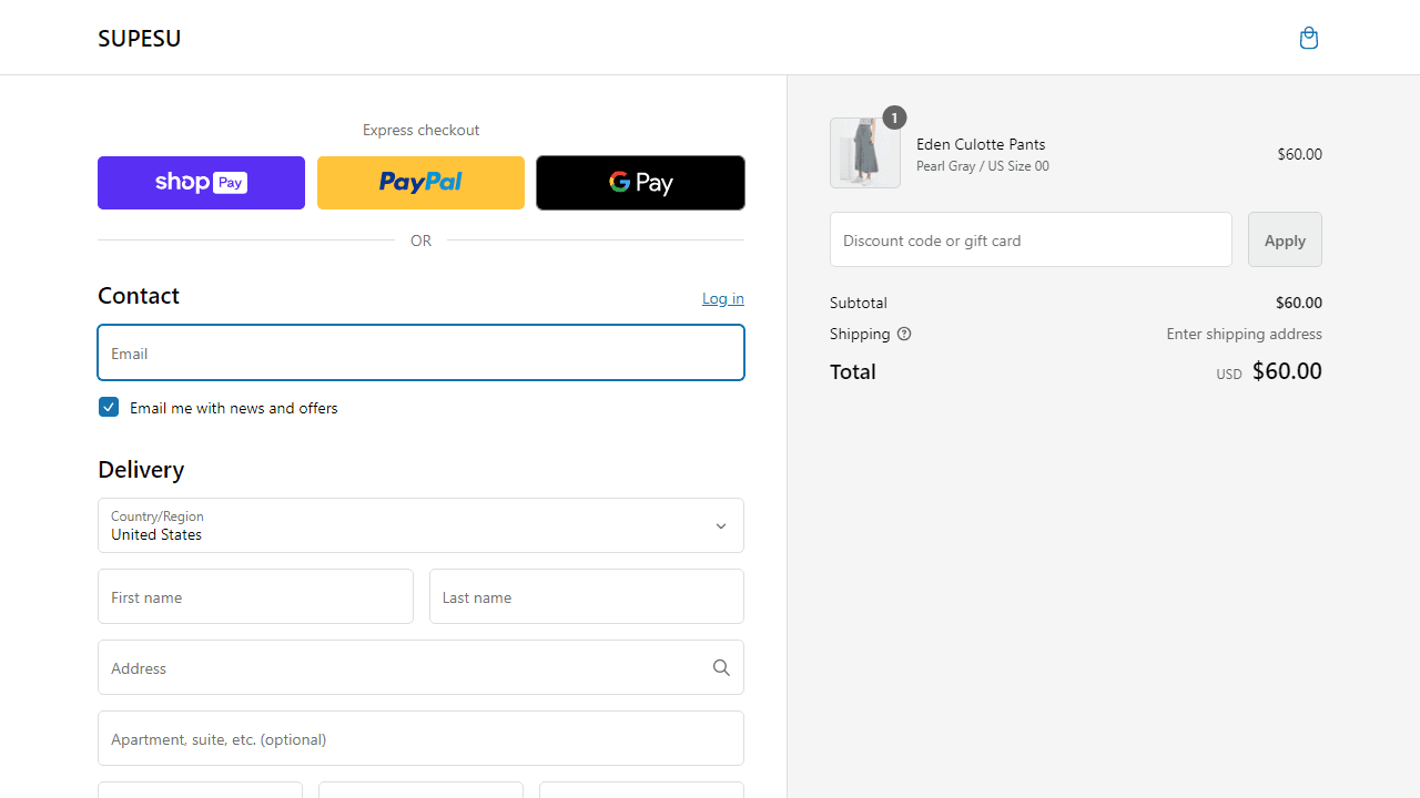 How to apply SUPESU coupon code